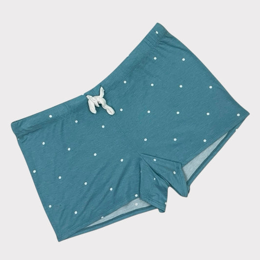 Felina Blue & White Polka Dot Pajama Mini Shorts