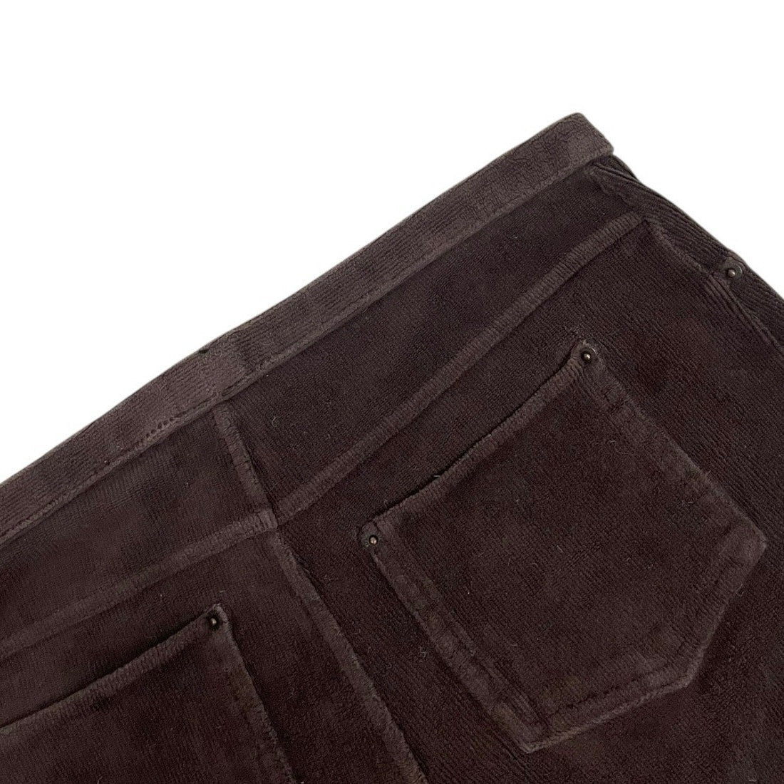 Hue Brown Corduroy Low Rise Skinny Pants