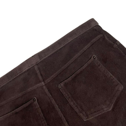 Hue Brown Corduroy Low Rise Skinny Pants