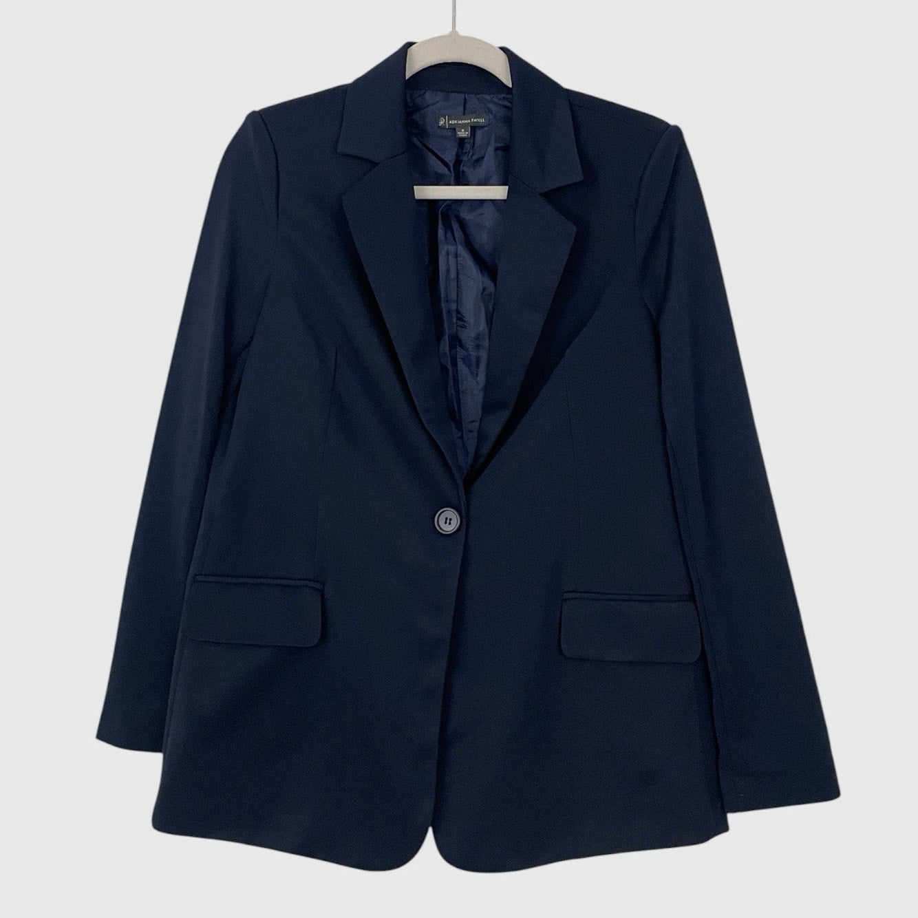 Adrianna Papell Navy Blue One Button Blazer