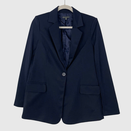 Adrianna Papell Navy Blue One Button Blazer