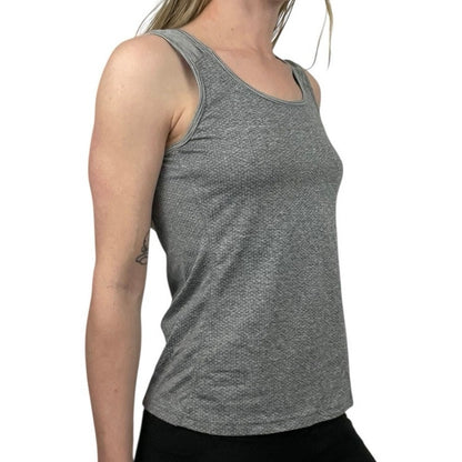 PrAna Athletic Grey Cutout Open Back Active Tank Top