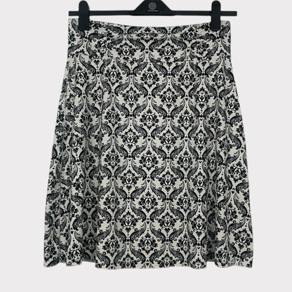 Tranquility by Colorado Clothing Black & White Damask Print Boho Skirt
