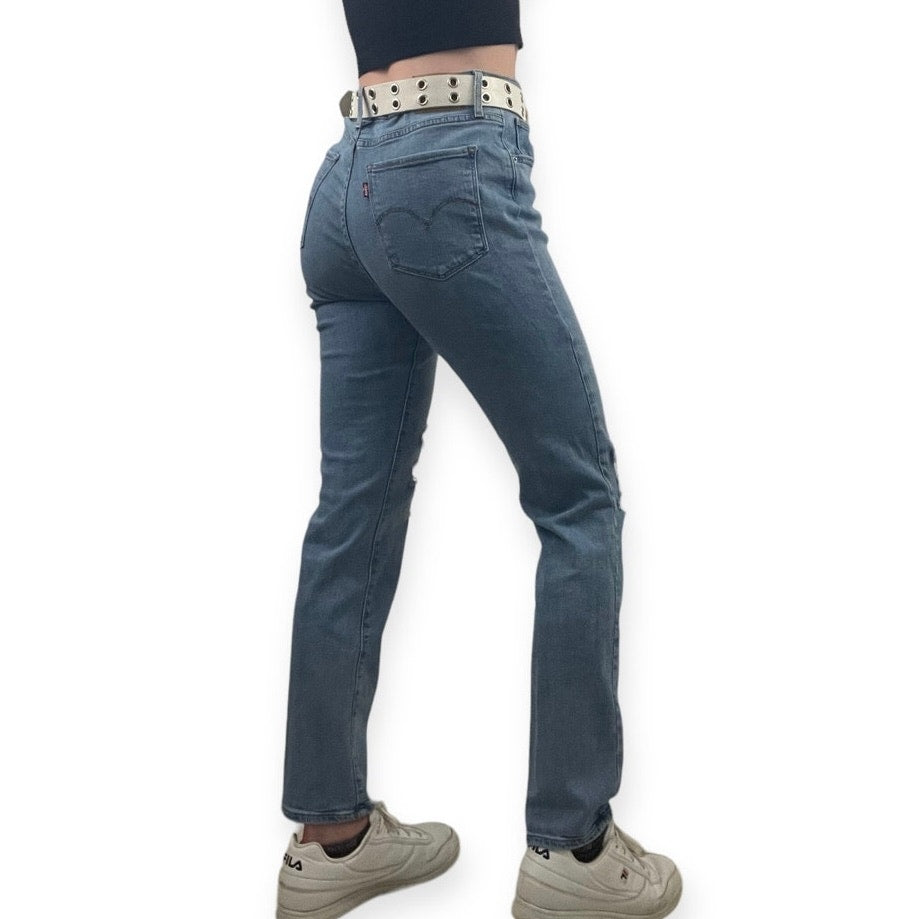 Levi’s 724 High Rise Straight Distressed Jeans