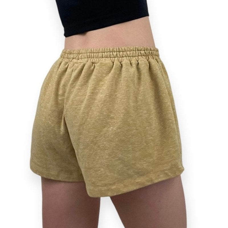 Mustard Yellow Soft Casual Lounge Mini Shorts