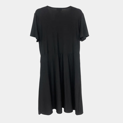 Star Vixen Black A-Line V-Neck Mini Dress