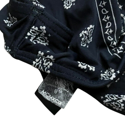 Metal Mulisha MCMXCIX Black & White Paisley Boho Strappy Racerback Bikini Top