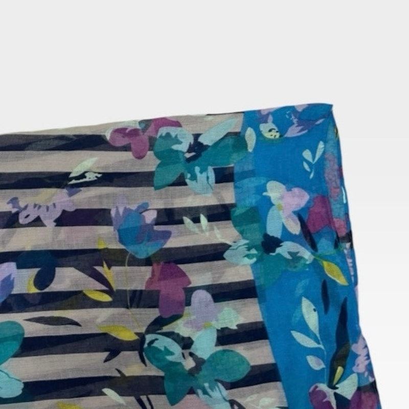 Target Colorful Floral Striped Infinity Scarf