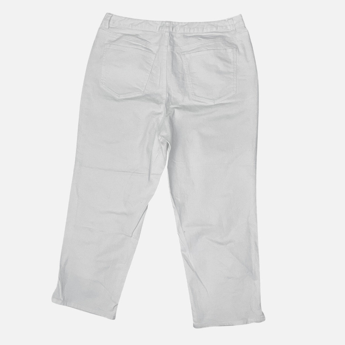 Talbots White Stretch Ankle Cropped Pants