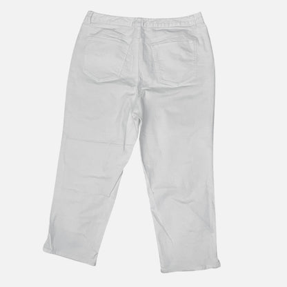 Talbots White Stretch Ankle Cropped Pants