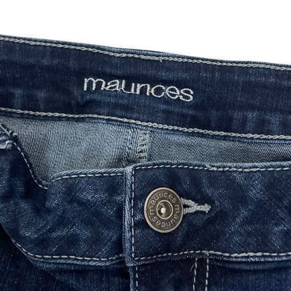 Maurices Straight Leg Ankle Metallic Embroidered Pocket Jeans