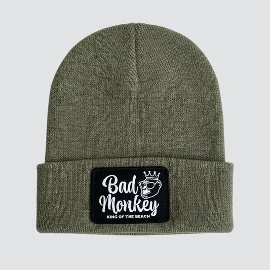 NWT Richardson Bad Monkey Olive Green Knit Beanie Hat
