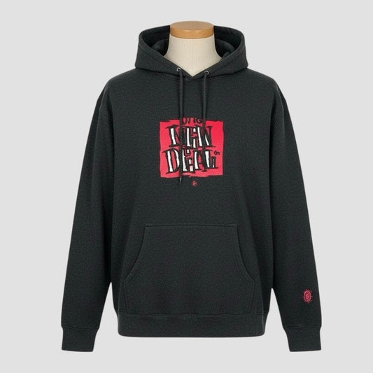 The New Deal Skateboards Black & Red Logo Graphic Pullover Hoodie Sweatshirt