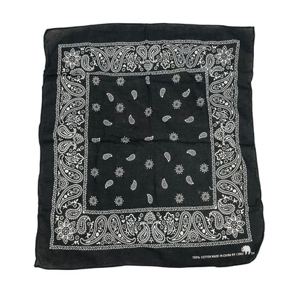 Navy Blue & Black Paisley 2 Bandana Bundle