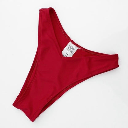 Wild Fable Red Cheeky High Rise V-Cut Bikini Bottoms