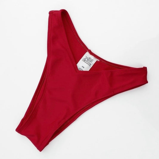 Wild Fable Red Cheeky High Rise V-Cut Bikini Bottoms