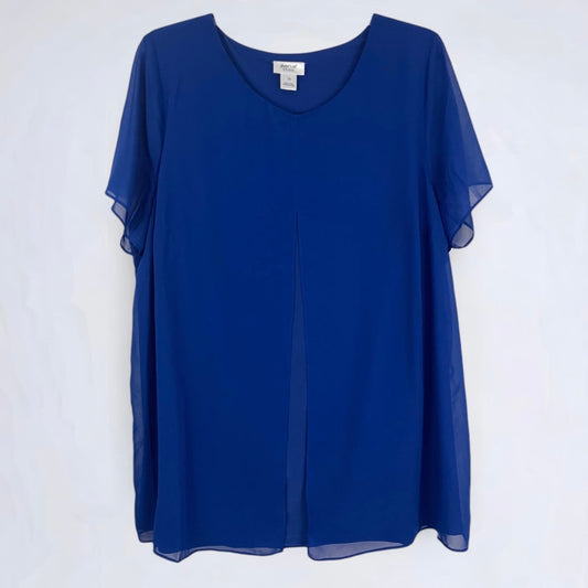 Avenue Studio Blue Short Sleeve Blouse