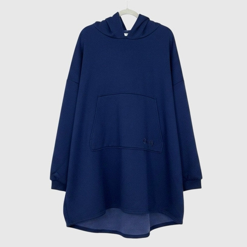 The Comfy Navy Blue Oversized Wearable Blanket Hoodie