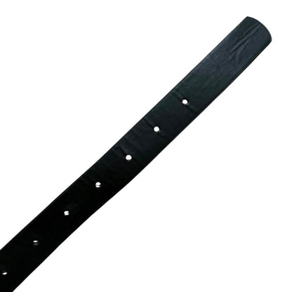 Black Leather Silver Buckle Belt