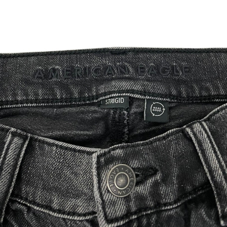 American Eagle Black Strigid High Rise Jeans