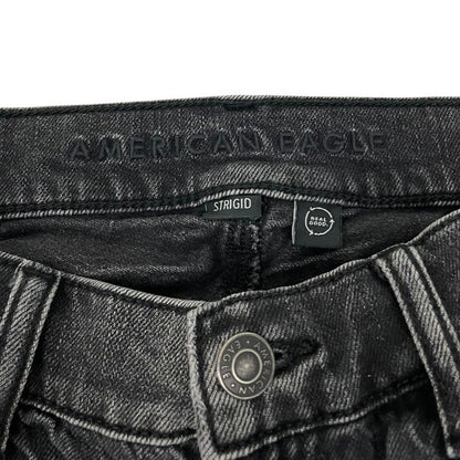 American Eagle Black Strigid High Rise Jeans
