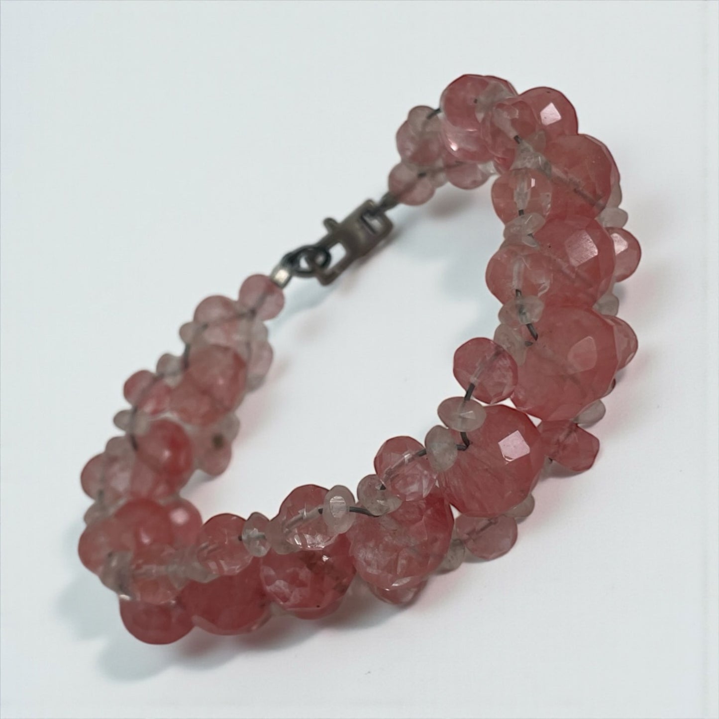 Pink Crystal Thick Beaded Bracelet