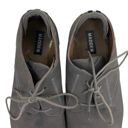 Madden Mens M-Caspon Grey Lace Up Oxford Sneakers Casual Dress Shoes