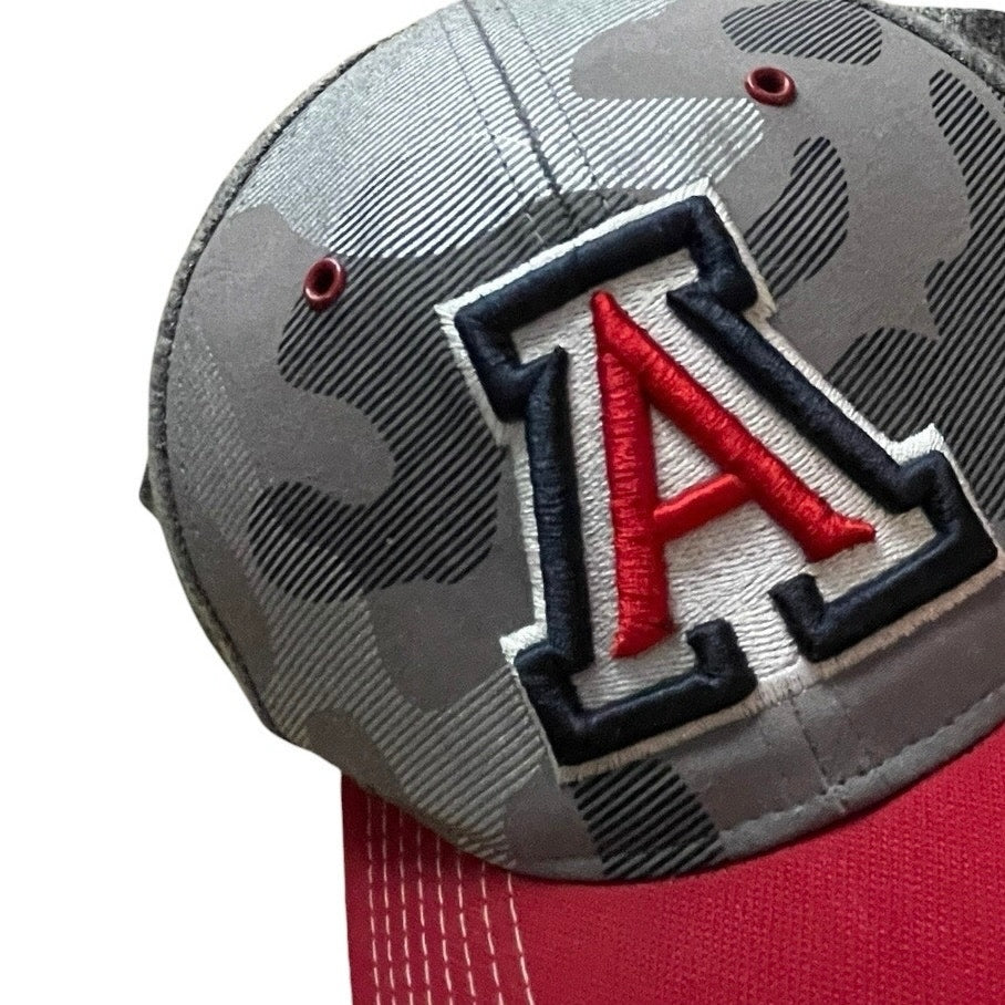 Zephyr Hats Mens University of Arizona Wildcats Red & Grey Camouflage Hat