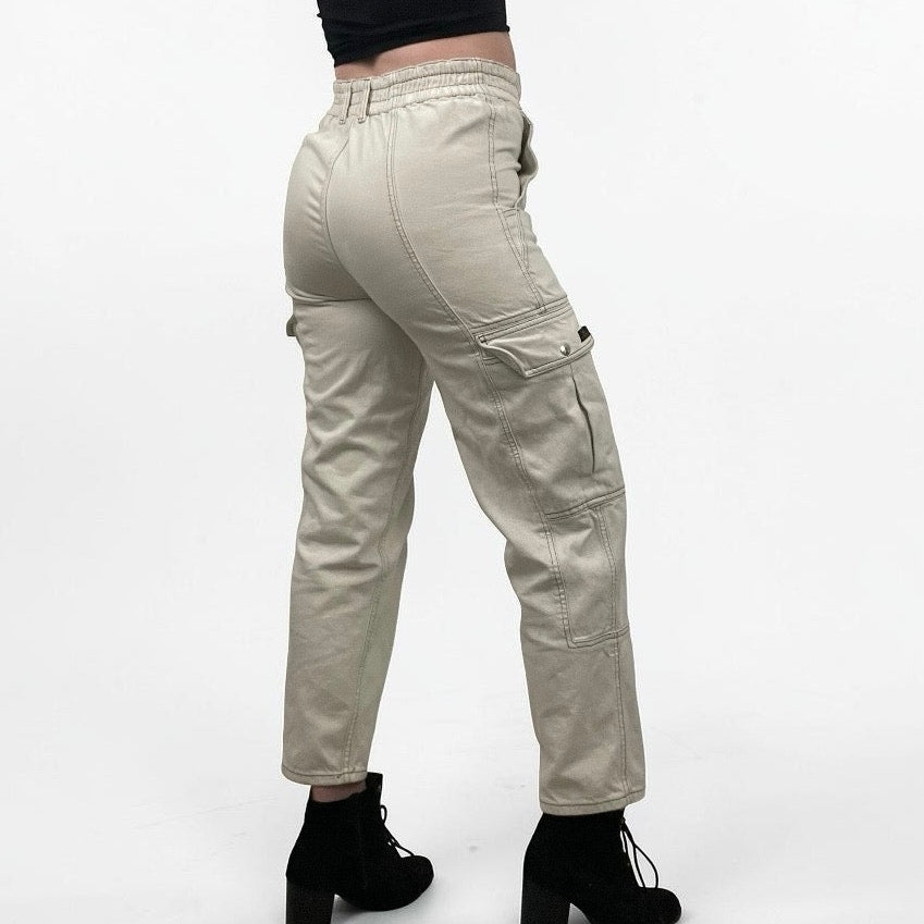 BDG Cream Relaxed Skate Jean Denim High Rise Utility Cargo Pants