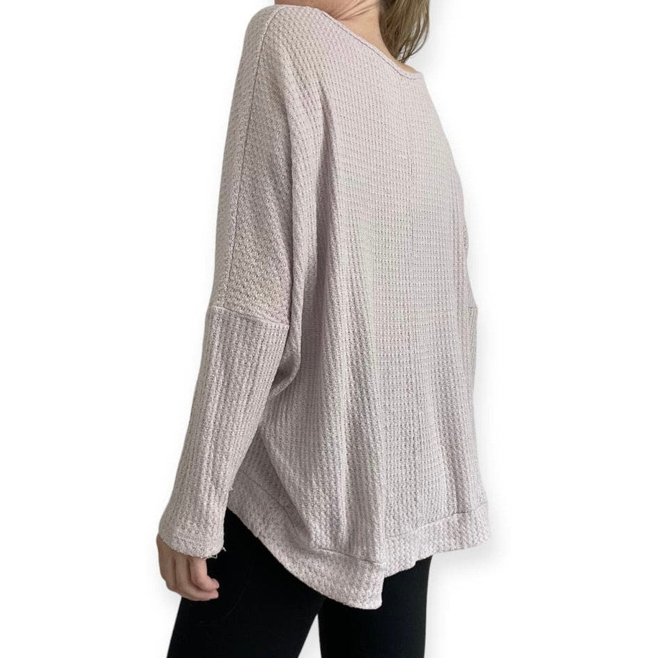 Lime n Chili Soft Light Lavender Knit Long Sleeve Top