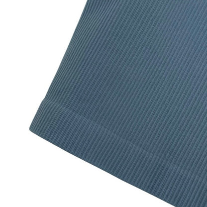 OQQ Blue Ribbed Cropped Tank Top