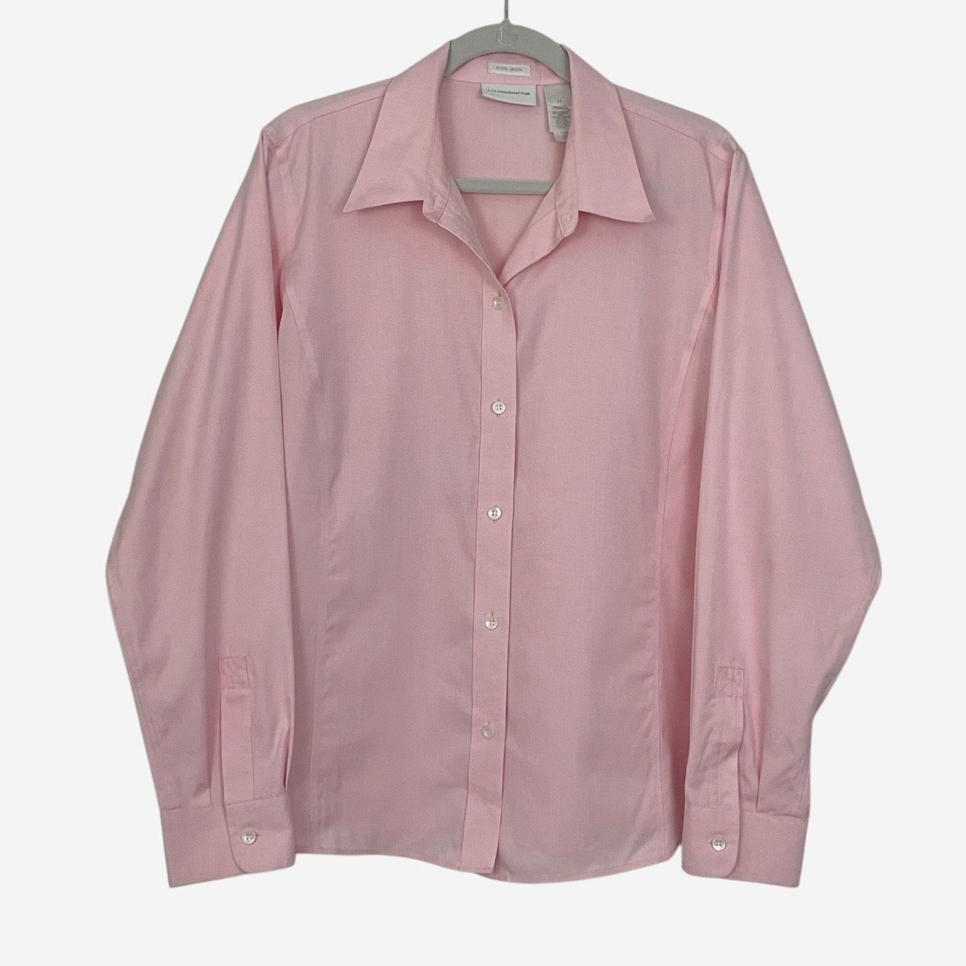 Liz Claiborne Pink Long Sleeve Button Down Blouse