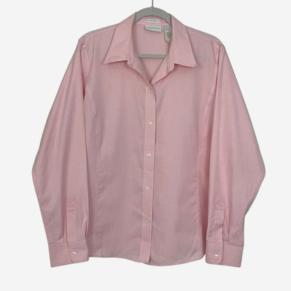 Liz Claiborne Pink Long Sleeve Button Down Blouse