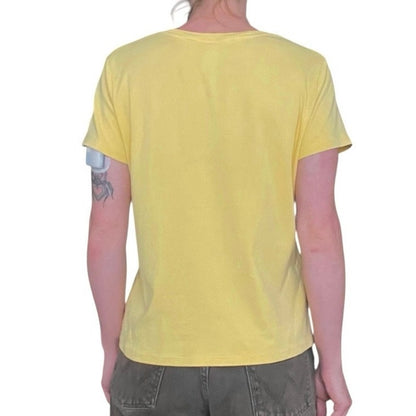 Cherokee Yellow Short Sleeve Cotton Top