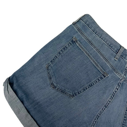 Eddie Bauer Embroidered Cuffed Denim Boyfriend Mini Shorts