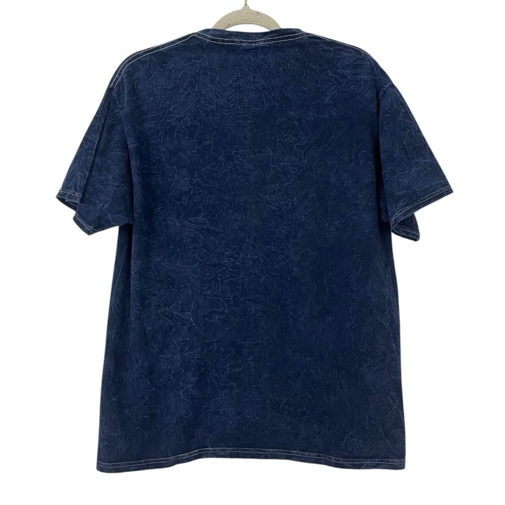 Colortone Navy Blue Acid Wash Journey Summer Stadium Tour 2024 Graphic Tee