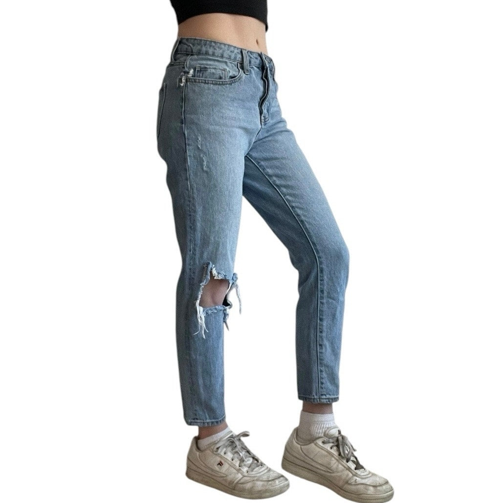 RSQ Distressed High Rise Boyfriend Jeans