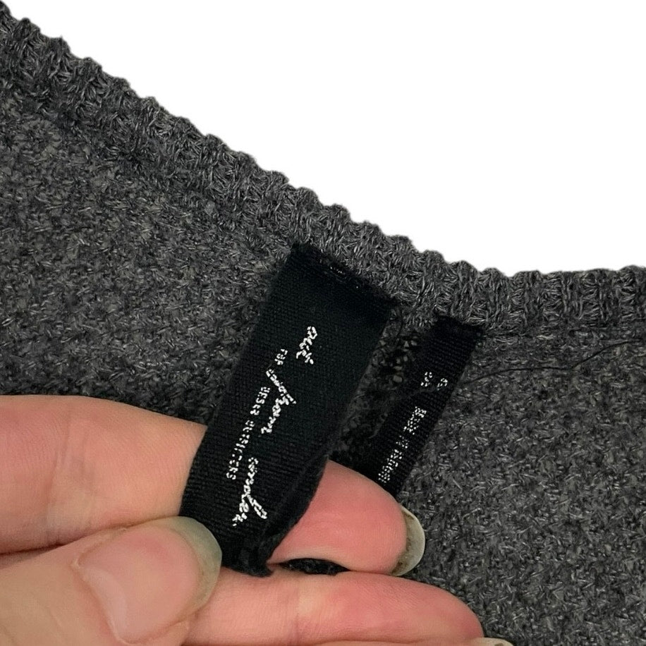 Out From Under Grey Ribbed Long Sleeve V-Neck Top