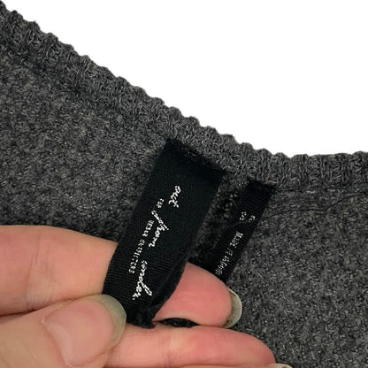 Out From Under Grey Ribbed Long Sleeve V-Neck Top