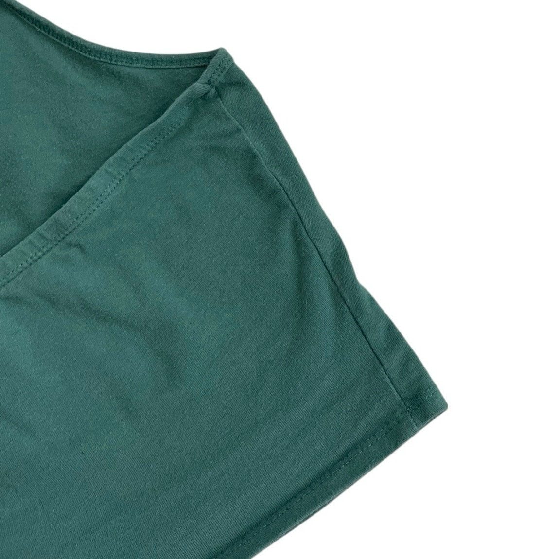 Bozzolo Green Halter Neck Cropped V-Neck Top