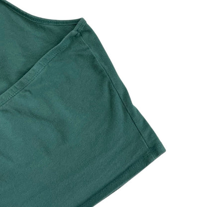 Bozzolo Green Halter Neck Cropped V-Neck Top