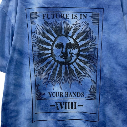 Blue Tie Dye Tarot Graphic Short Sleeve Tee