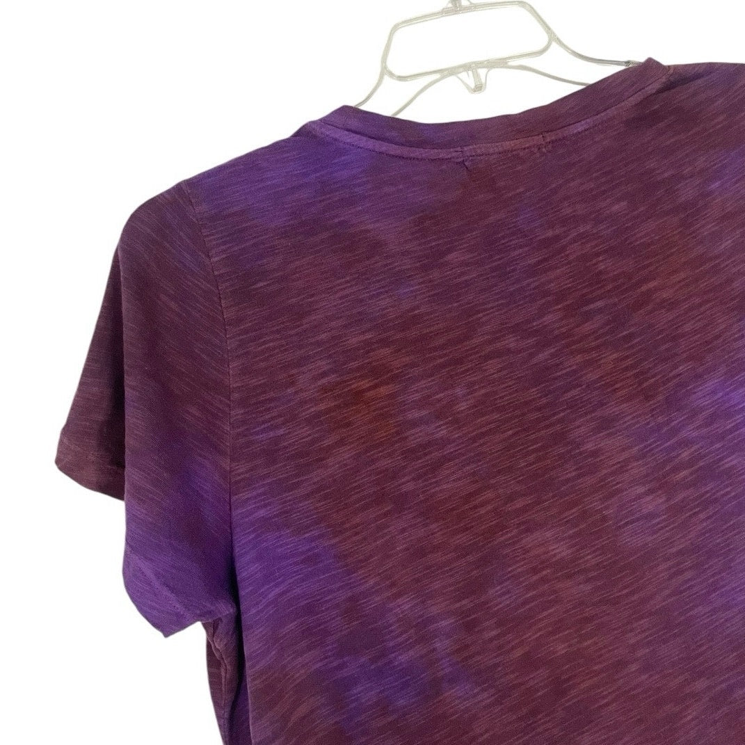 Sanctuary Purple Tie Dye Soft Short Sleeve Top