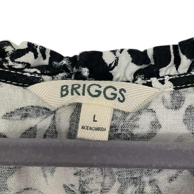 Briggs Black & White Floral Print Mini Dress