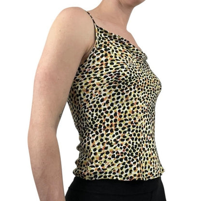 Final Touch Polka Dot Cowl Neck Tank Top