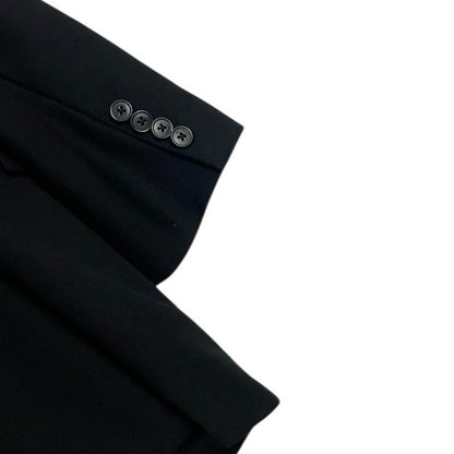 Joseph Abboud Vintage Mens Black Three Button Down Wool Blazer Suit Coat