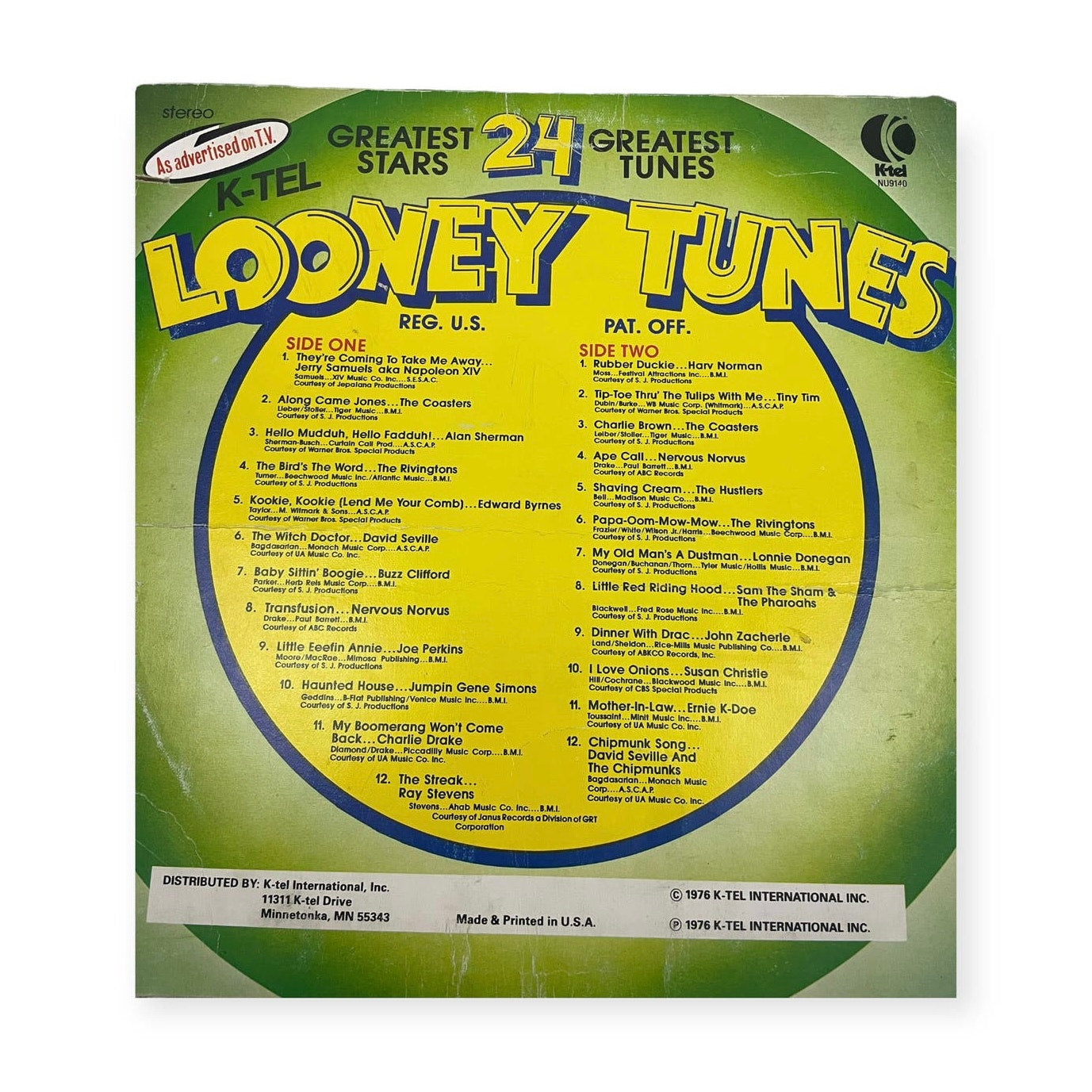 Looney Tunes Greatest Stars 24 Greatest Tunes Vinyl Record