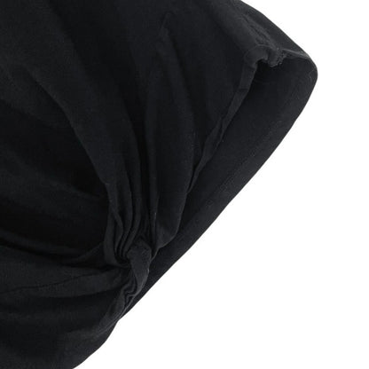 H&M Black Twisted Knot Front Short Sleeve Top