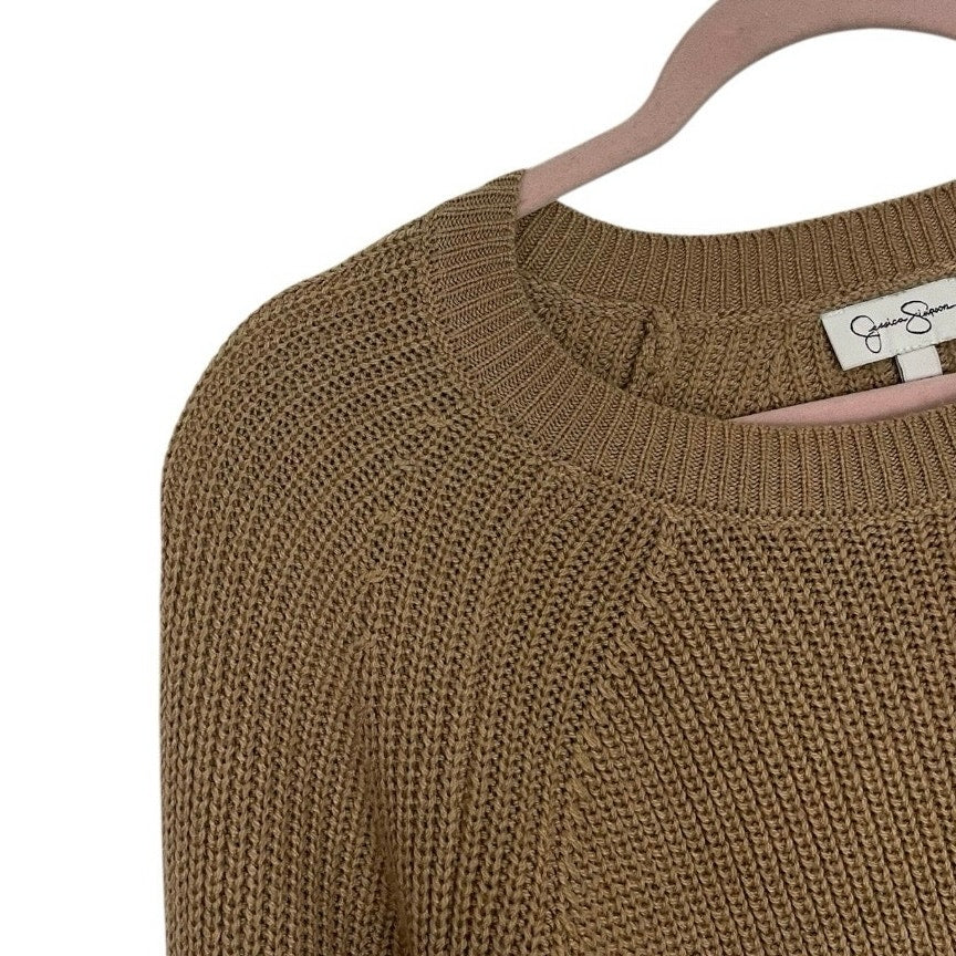 Jessica Simpson Beige Knit Crewneck Sweater