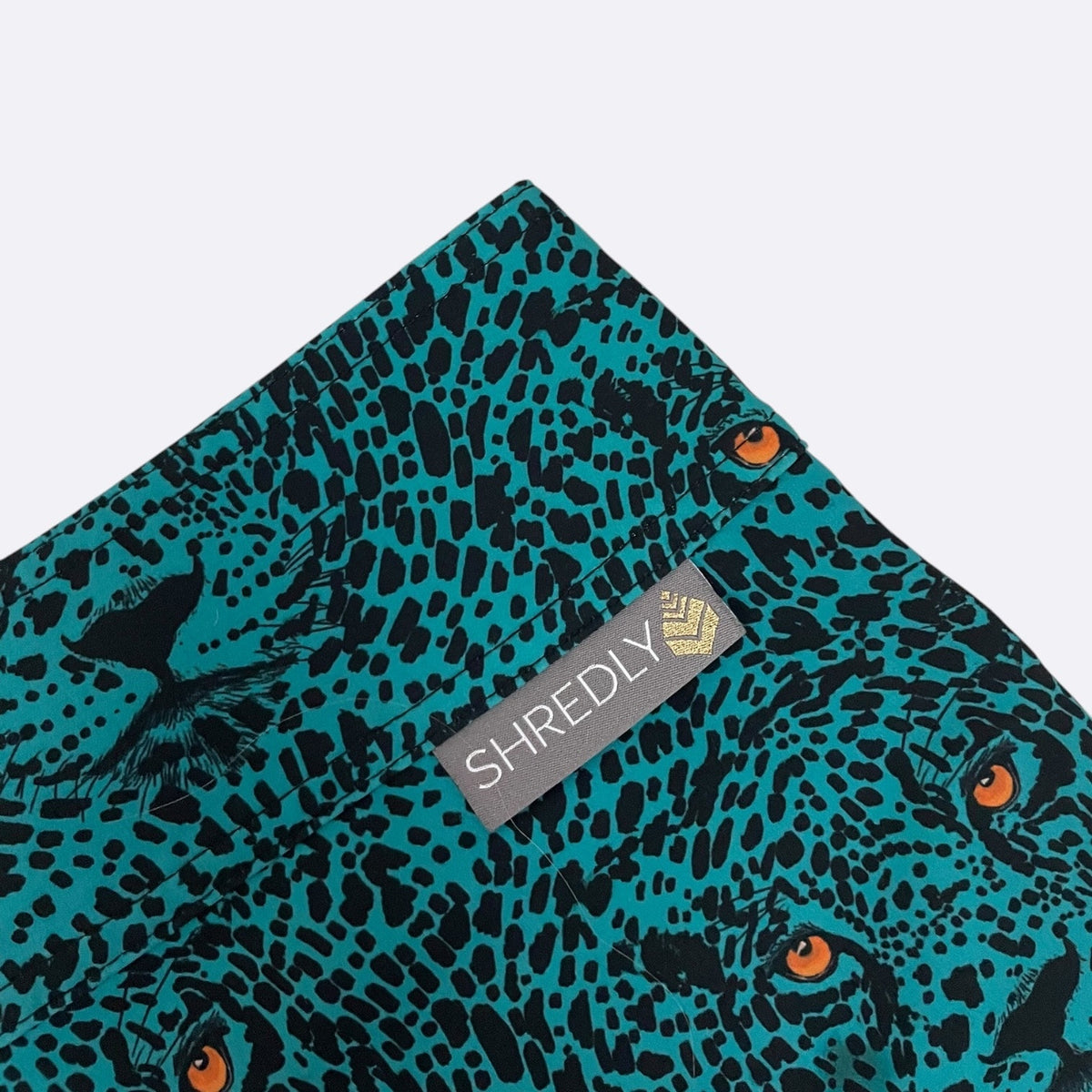 NWOT Shredly Teal Leopard Print Active Shorts